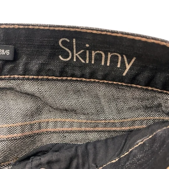 Calvin Klein Black Skinny Jeans Sz 28/6 - Picture 6 of 11